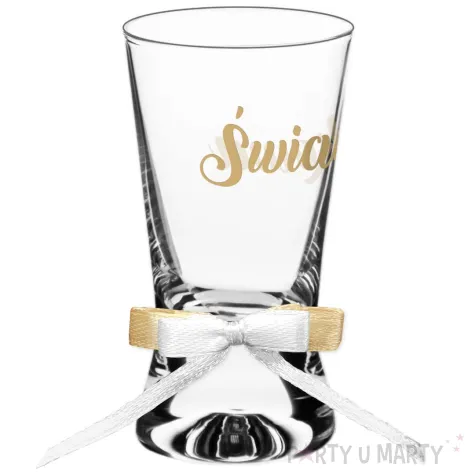 xx kieliszek do wodki swiadkowa gold wedding z kokardka
