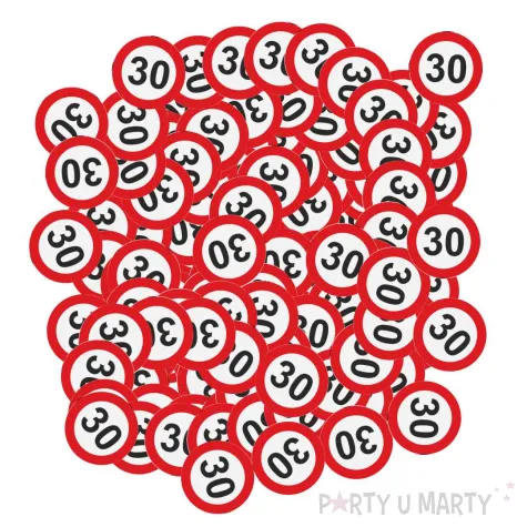 xx konfetti 30 urodziny traffic