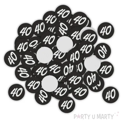 xx konfetti 40 urodziny glamour birthday