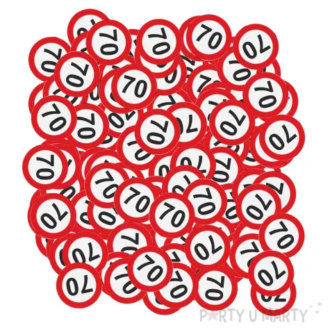 xx konfetti 70 urodziny traffic