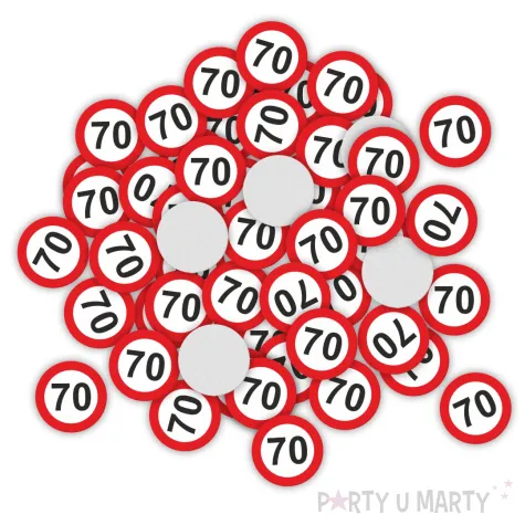 xx konfetti 70 urodziny traffic