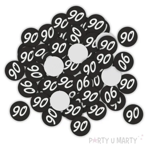 xx konfetti 90 urodziny glamour birthday