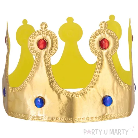 xx korona krolewska z kolorowymi klejnotami miekka