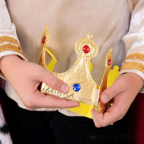 xx korona krolewska z kolorowymi klejnotami miekka