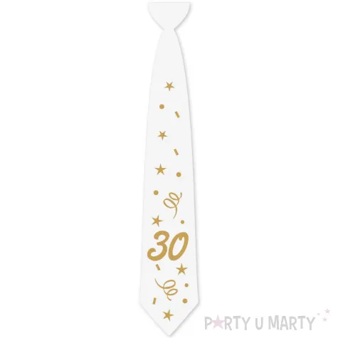 xx krawat bialy glamour birthday 30