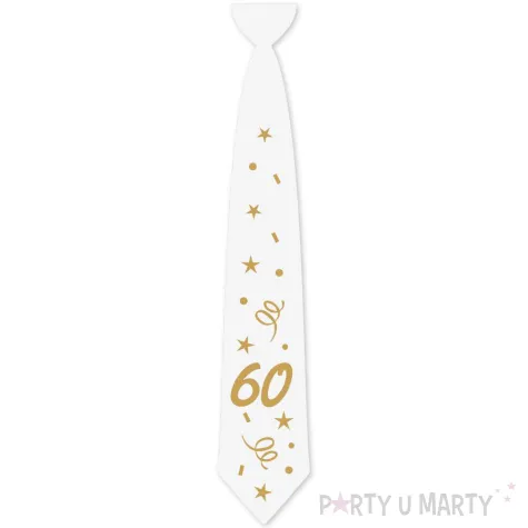 xx krawat bialy glamour birthday 60