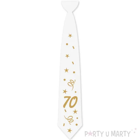 xx krawat bialy glamour birthday 70