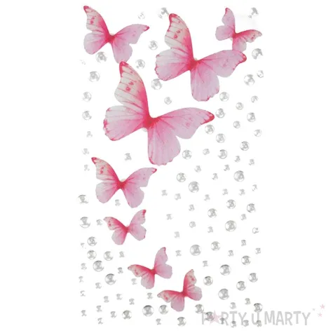 xx krysztalki kropelki motyle 627674