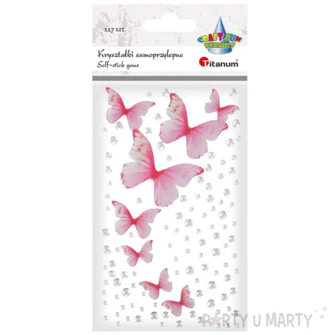xx krysztalki kropelki motyle 627674