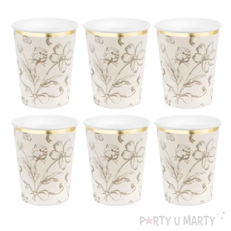 xx kubeczki kwiaty mix 220 ml 1 op 6 szt