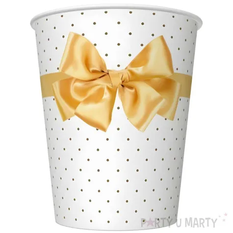 xx kubeczki pap golden bow elegance 250 ml 8 szt