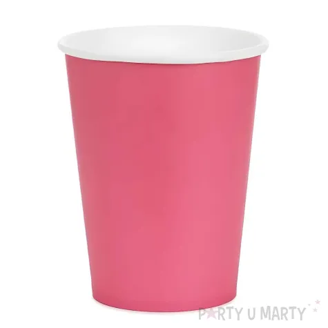 xx kubeczki papierowe ciemny rozowy 250ml 1 op 6 szt