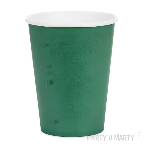 xx kubeczki papierowe ciemny zielony 250ml 1 op 6 szt