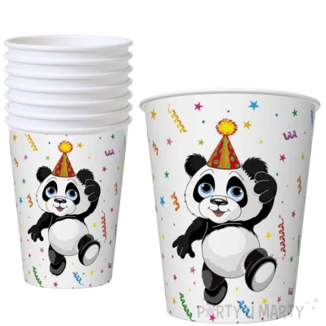 xx kubeczki papierowe daisy panda happy birthday x8