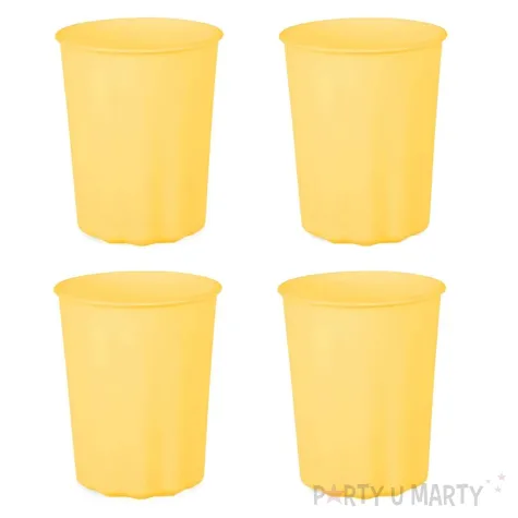 xx kubeczki plastikowe falbanka 220 ml zolty 1 op 4 szt