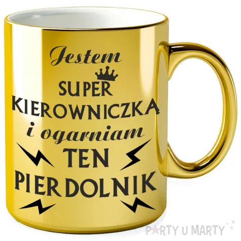 xx kubek zloty super kierowniczka