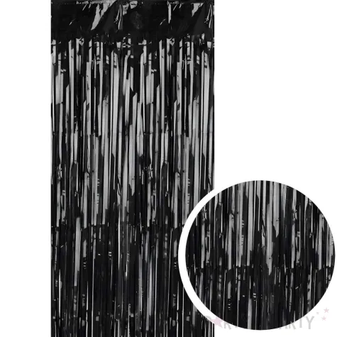 xx kurtyna party czarny 100x200cm