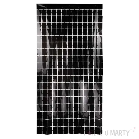 xx kurtyna party kwadraty czarny 100x200cm