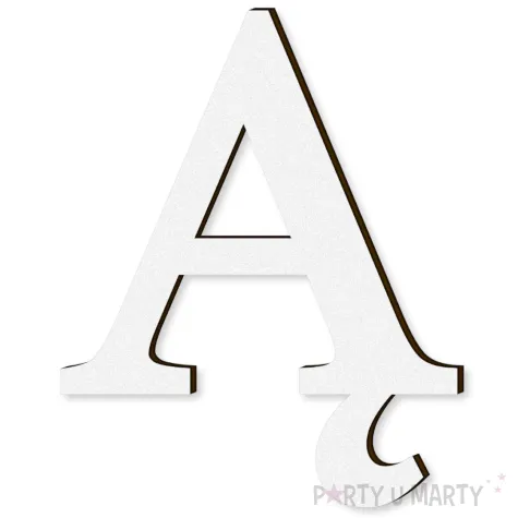 xx litera laminowana times a bialy rozm xl