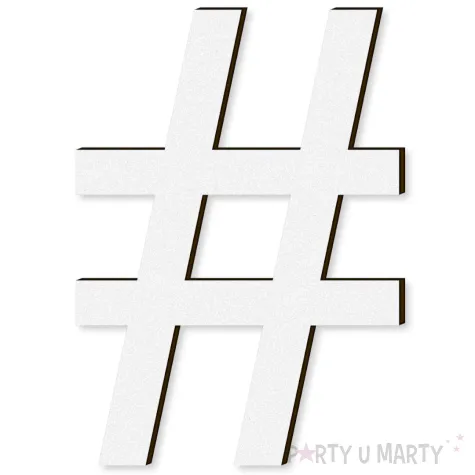 xx litera laminowana times bialy rozm l