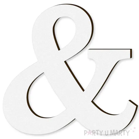 xx litera laminowana times bialy rozm s