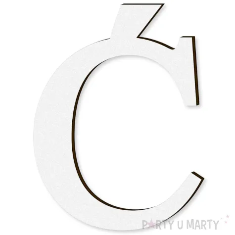 xx litera laminowana times c bialy rozm xl