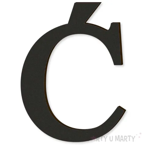 xx litera laminowana times c czarny rozm s