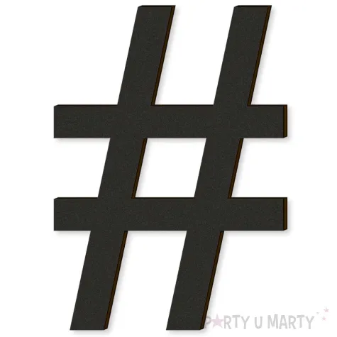 xx litera laminowana times czarny rozm s