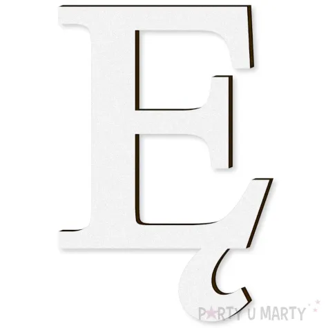 xx litera laminowana times e bialy rozm s