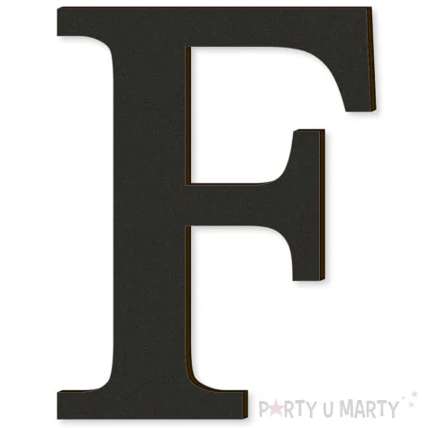 xx litera laminowana times e czarny rozm l