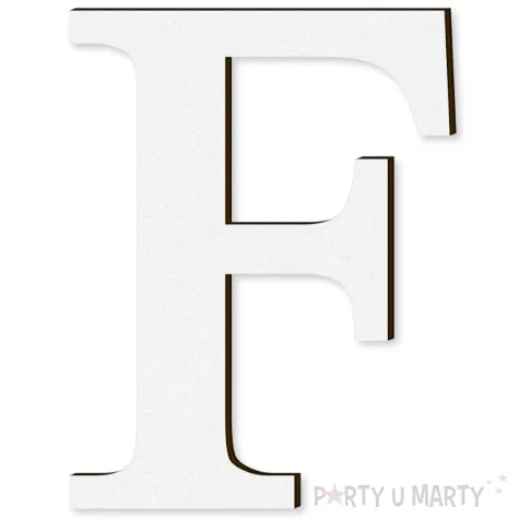 xx litera laminowana times f bialy rozm l