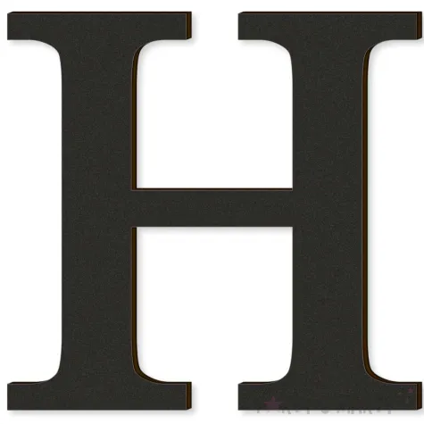 xx litera laminowana times h czarny rozm s