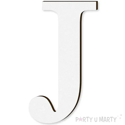 xx litera laminowana times j bialy rozm xl