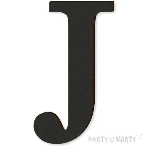 xx litera laminowana times j czarny rozm l