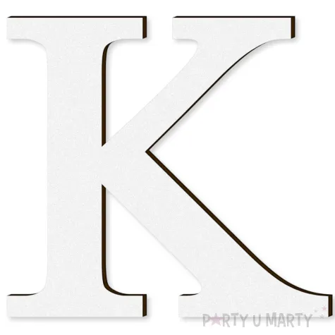 xx litera laminowana times k bialy rozm l