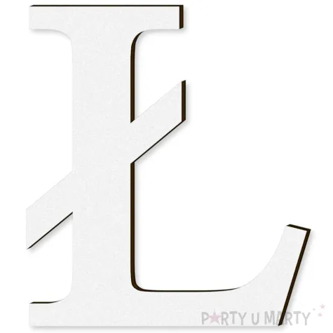 xx litera laminowana times l bialy rozm xl