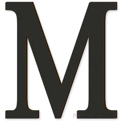 xx litera laminowana times m czarny rozm xl