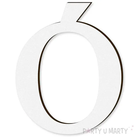 xx litera laminowana times o bialy rozm xl