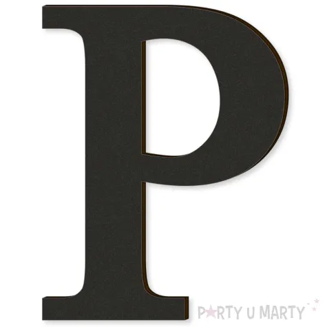 xx litera laminowana times p czarny rozm m