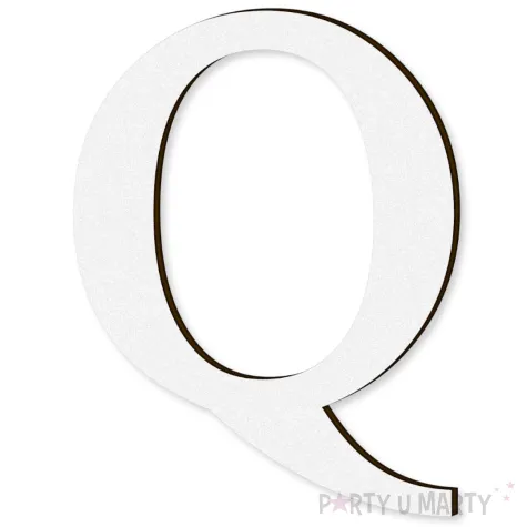 xx litera laminowana times q bialy rozm s