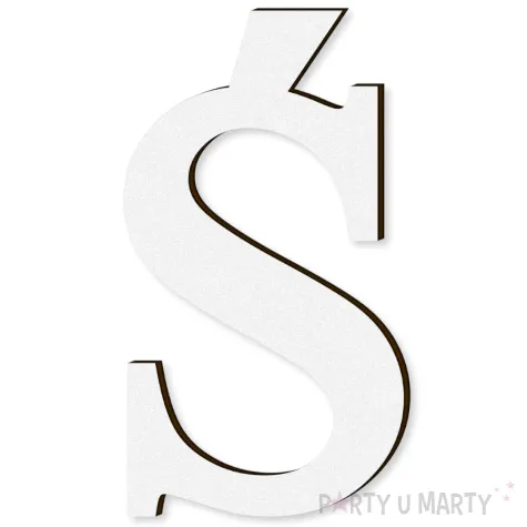 xx litera laminowana times s bialy rozm l