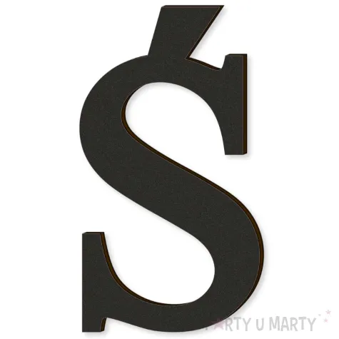 xx litera laminowana times s czarny rozm m