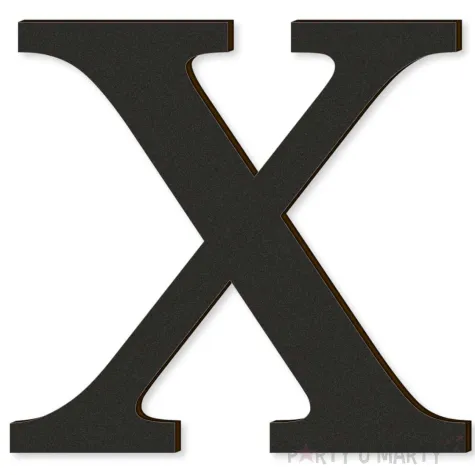 xx litera laminowana times x czarny rozm s