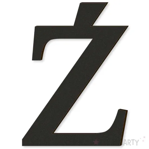 xx litera laminowana times z czarny rozm xl