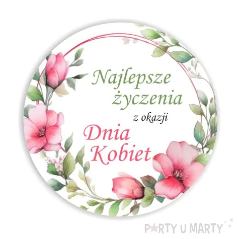 xx magnes na dzien kobiet rozowe kwiaty