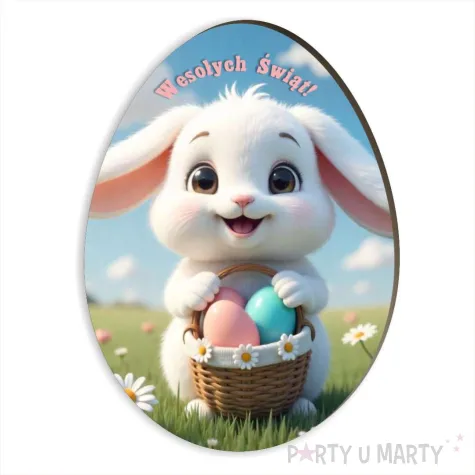 xx magnes na wielkanoc kroliczek z koszyczkiem