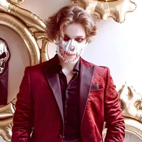 xx maska czaszka 16 5x14cm mix