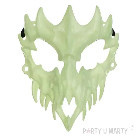 xx maska czaszka swiecaca w ciemnosci 14 5x18cm