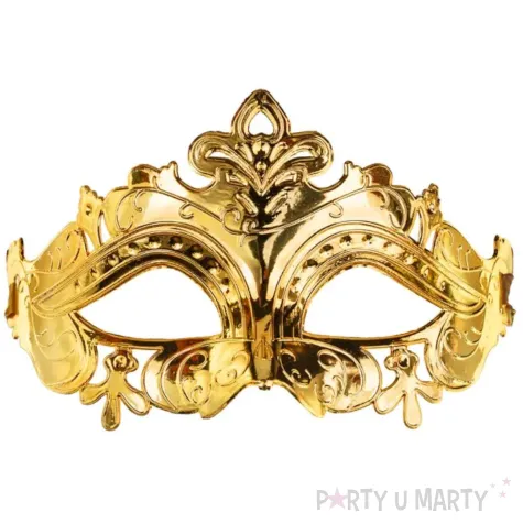 xx maska karnawalowa 17x9 cm ciemny zloty