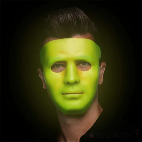 xx maska mima swiecaca w ciemnosci